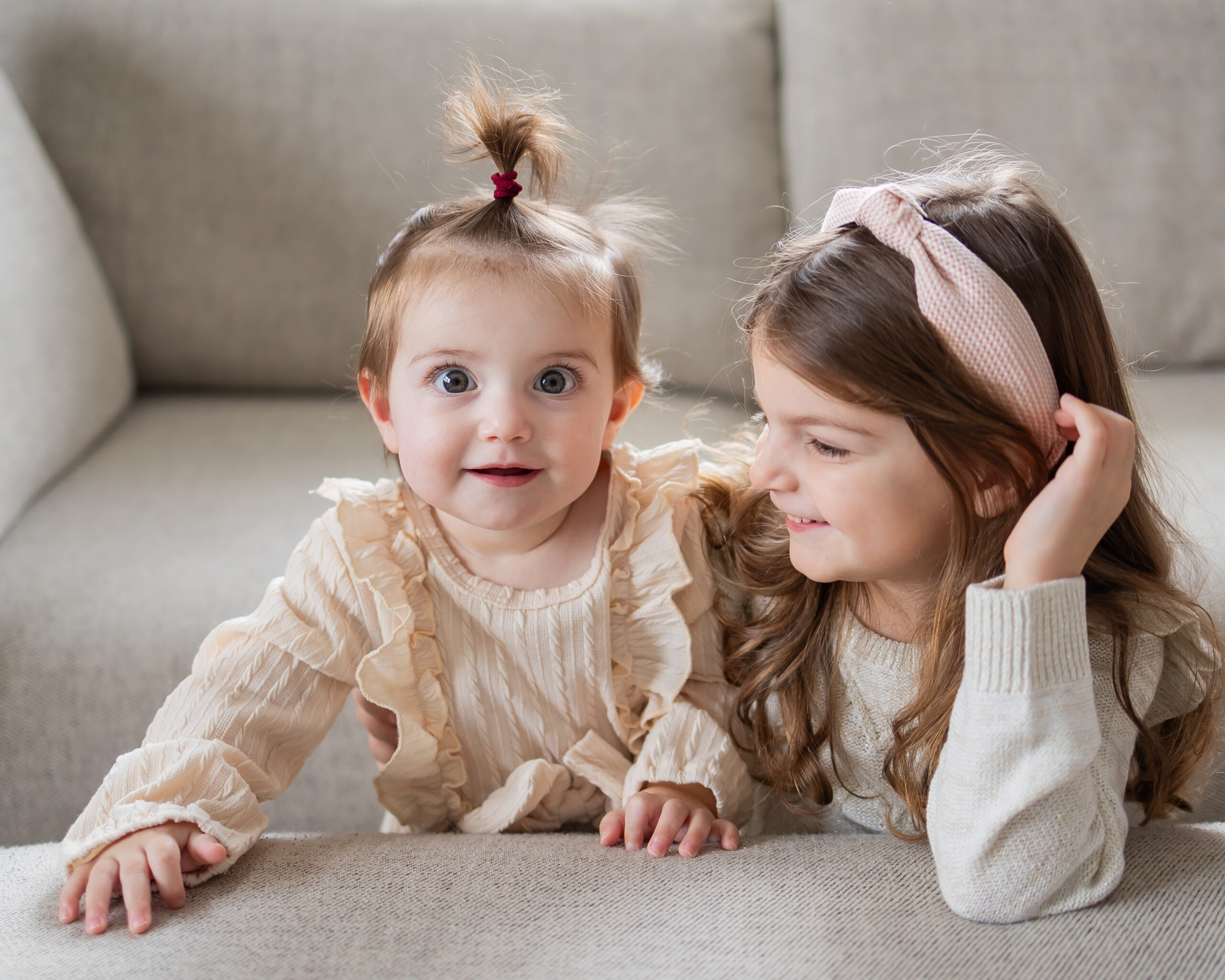 first birthday ideas; sister photoshoot