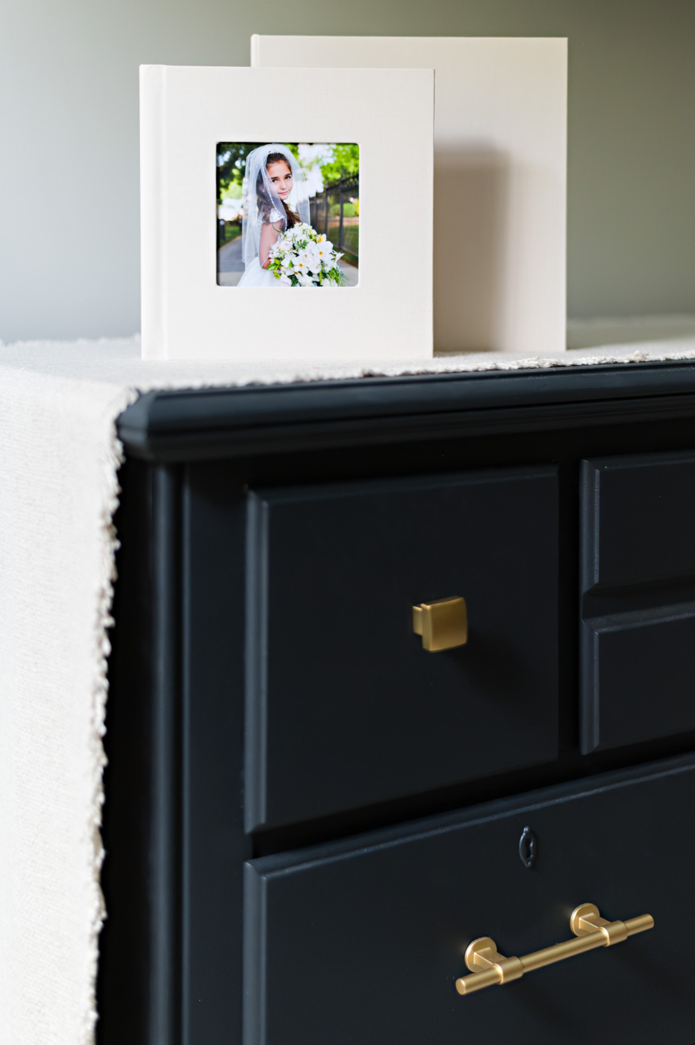 Family photo albums and folio box by Vanessa Guzzo, NC portrait photographer